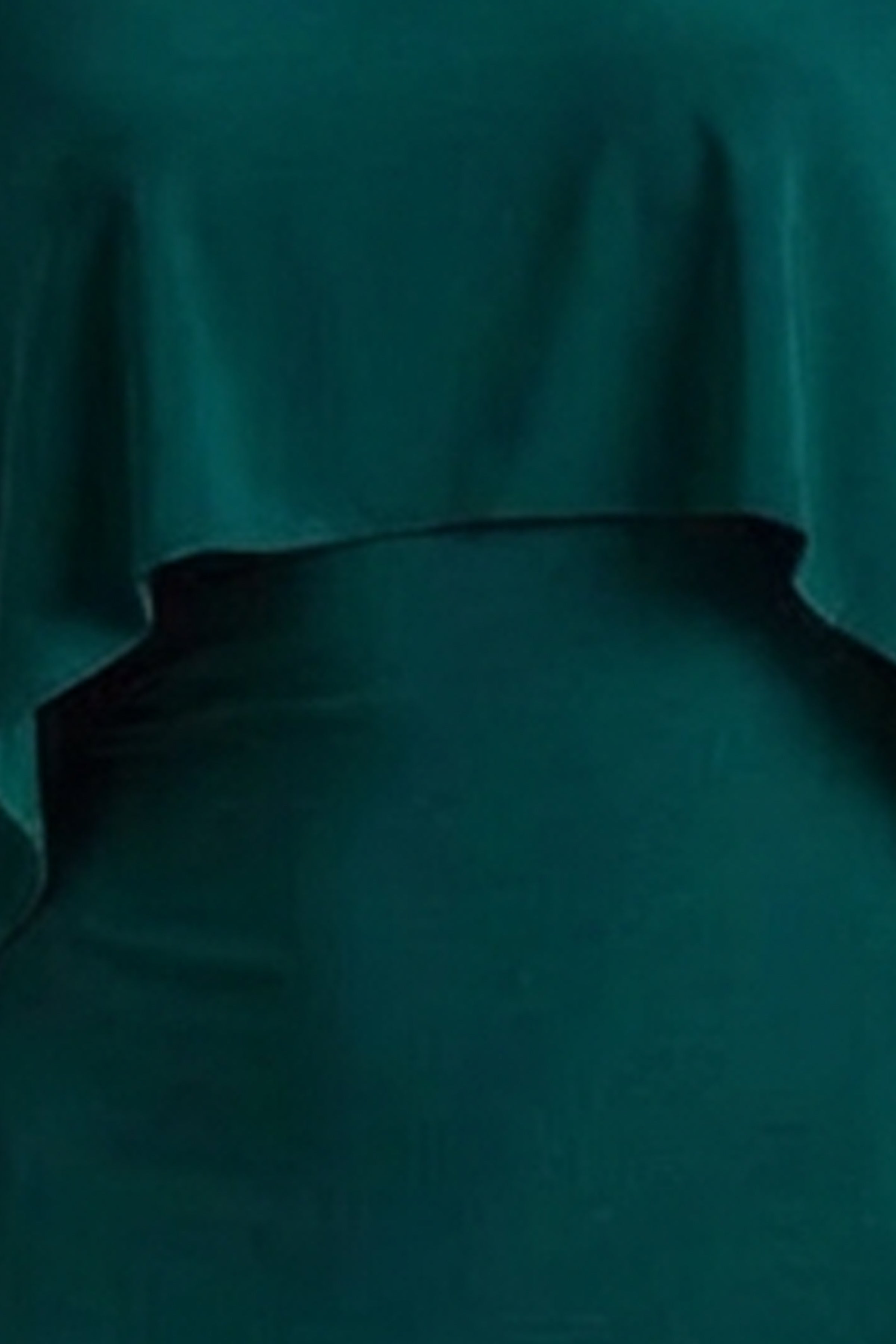 Padma | Bottle Green Draped Maxi Dress With Cape Sleeves